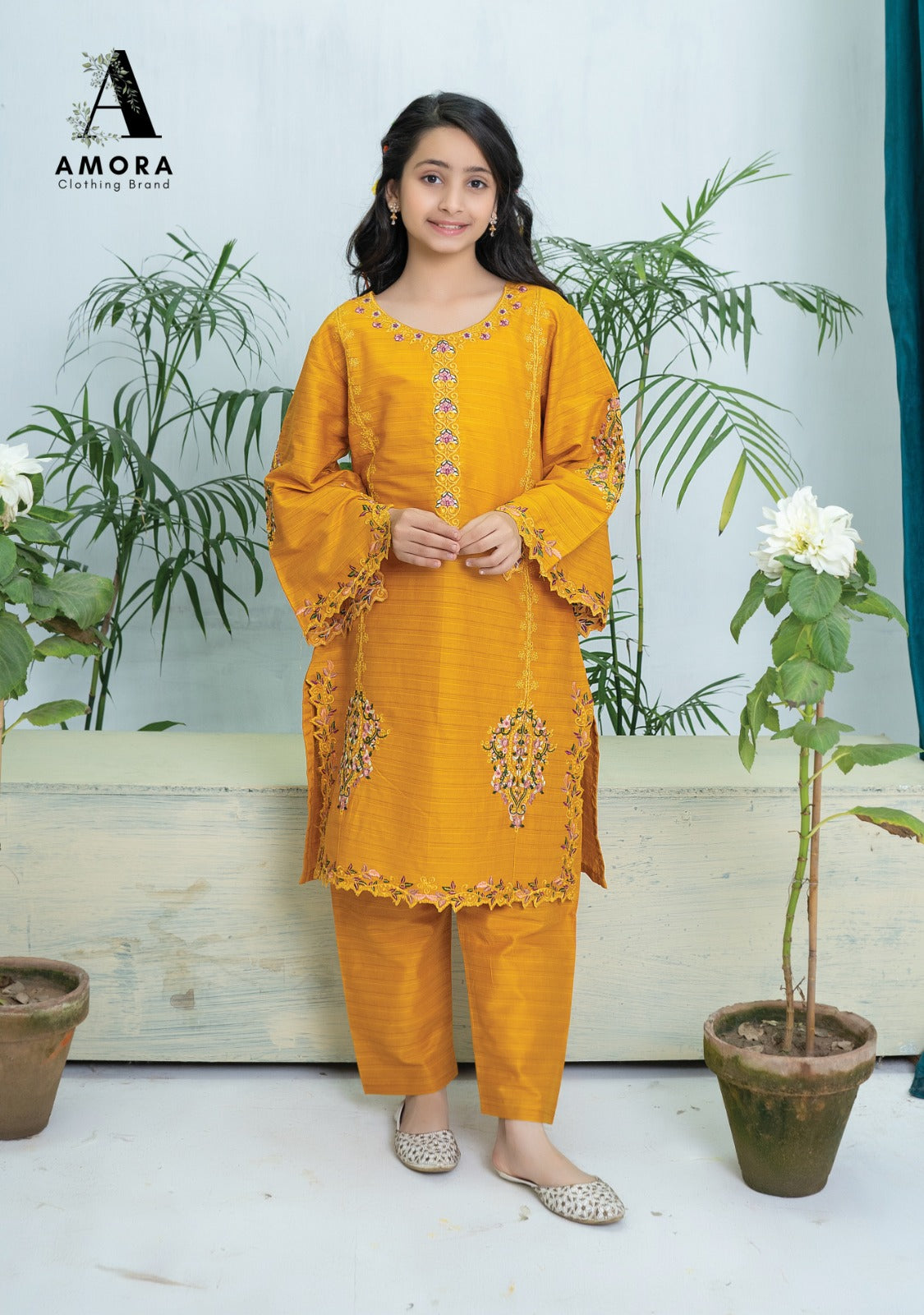 Amora 2 Pcs Stitched Embroidered Suit AS-1463