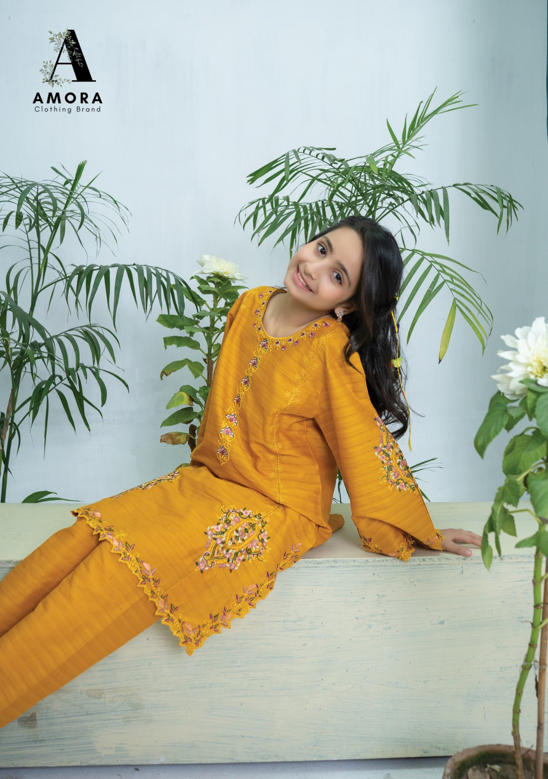 Amora 2 Pcs Stitched Embroidered Suit AS-1463
