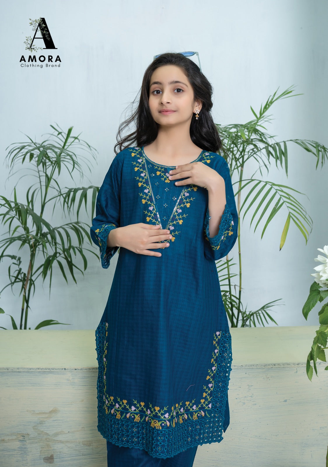 Amora 2 Pcs Stitched Embroidered Suit AS-1447