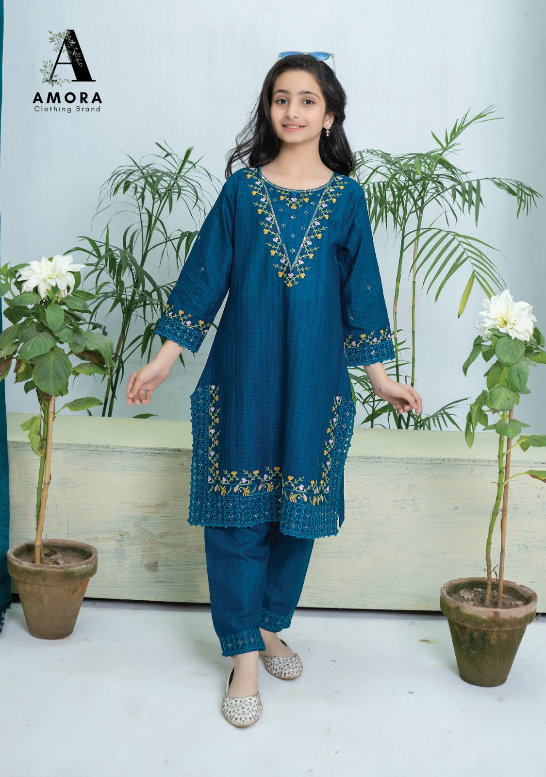 Amora 2 Pcs Stitched Embroidered Suit AS-1447