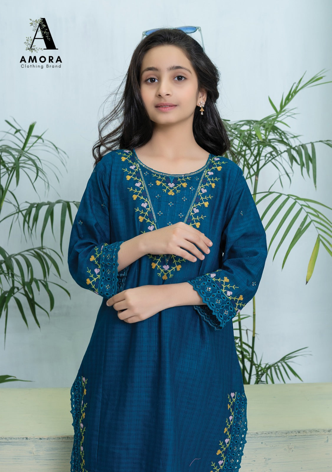 Amora 2 Pcs Stitched Embroidered Suit AS-1447
