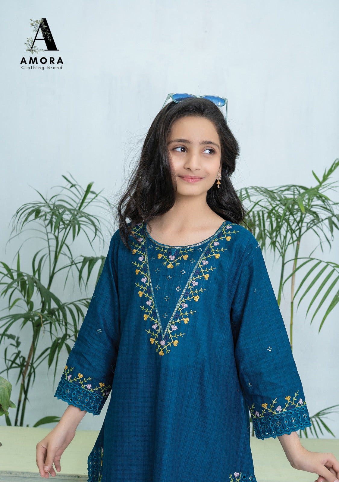 Amora 2 Pcs Stitched Embroidered Suit AS-1447