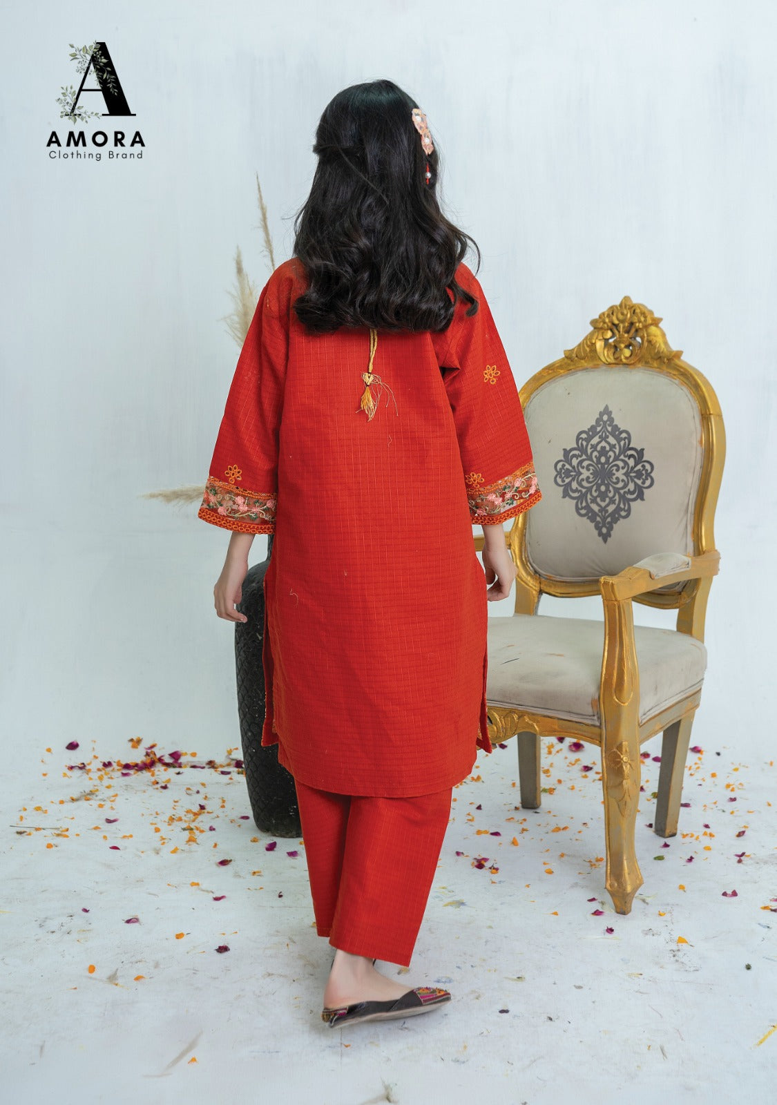 Amora 2 Pcs Stitched Embroidered Suit AS-1525