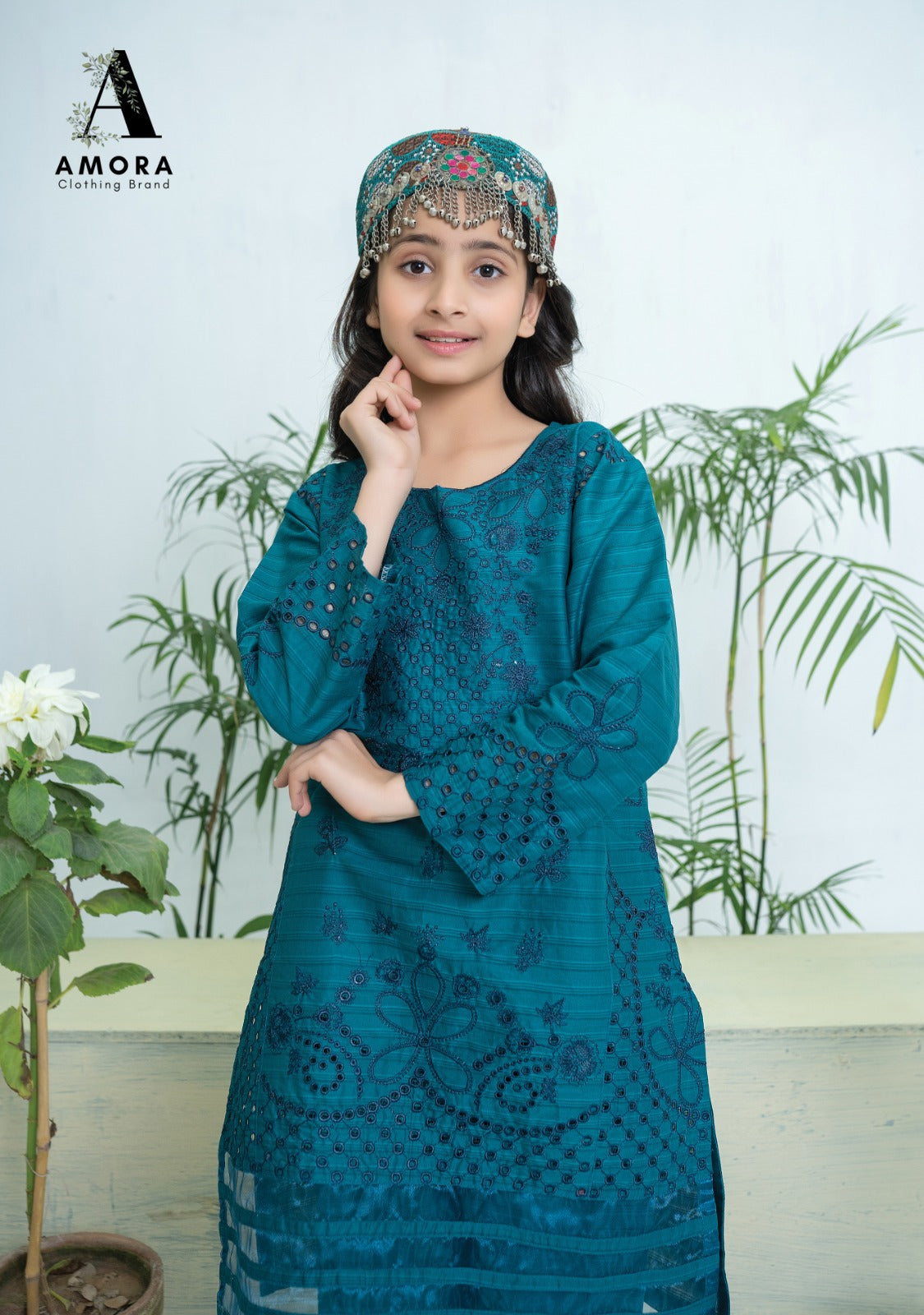 Amora 2 Pcs Stitched Embroidered Suit AS-1461