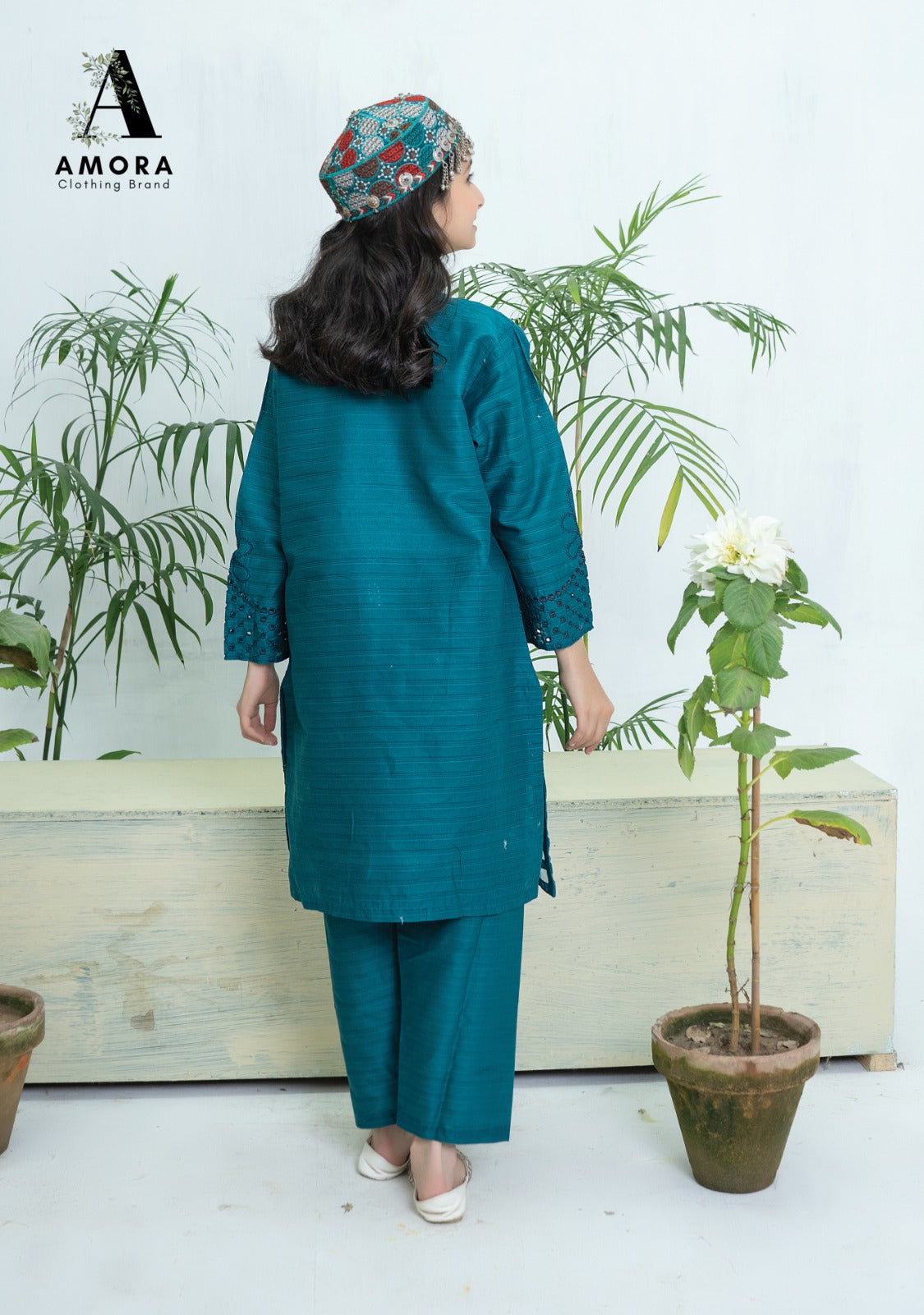 Amora 2 Pcs Stitched Embroidered Suit AS-1461