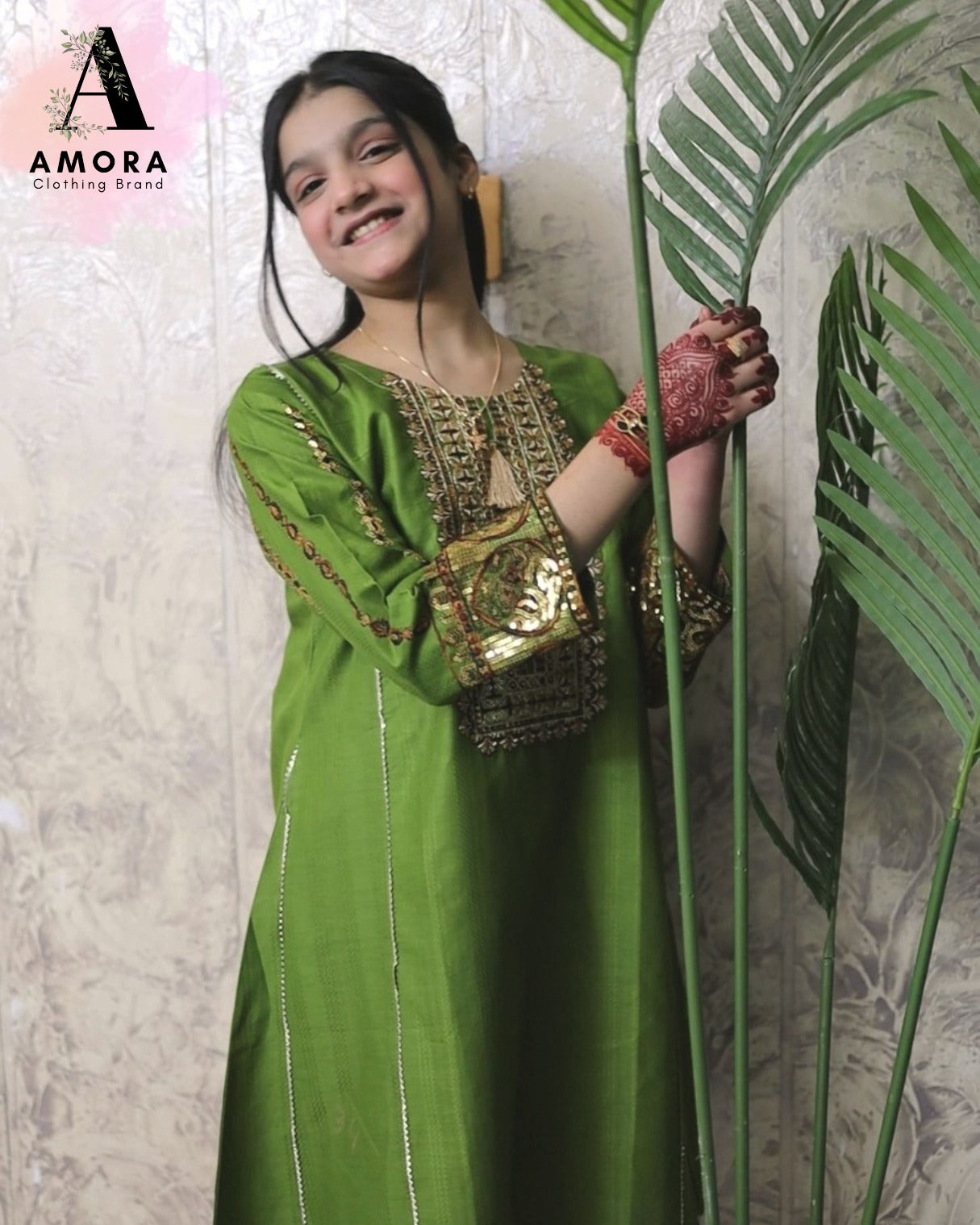Amora 2 Pcs Stitched Embroidered Suit AS-1060
