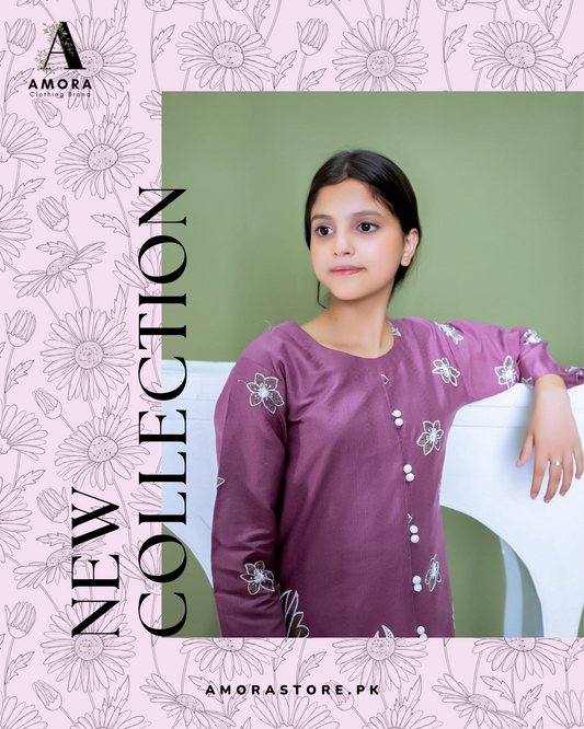 Amora 2 Pcs Stitched Embroidered Suit AS-1575