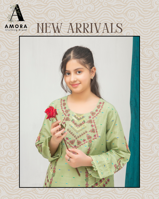 Amora 2 Pcs Stitched Embroidered Suit AS-1538
