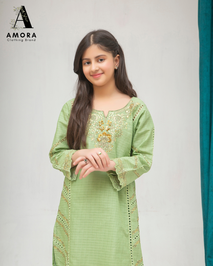 Amora 2 Pcs Stitched Embroidered Suit AS-1441