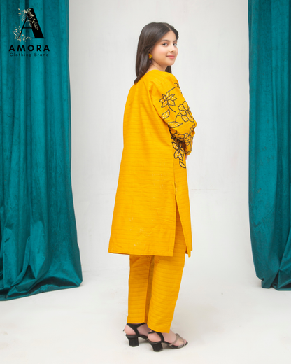 Amora 2 Pcs Stitched Embroidered Suit AS-1535