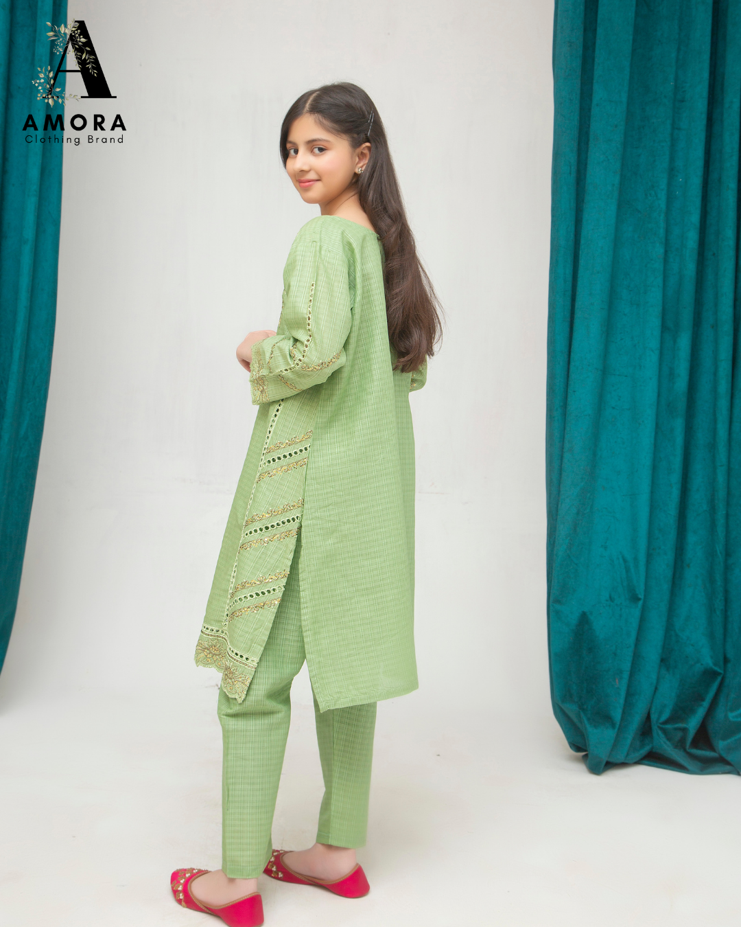Amora 2 Pcs Stitched Embroidered Suit AS-1441