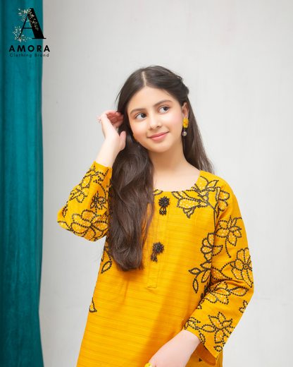 Amora 2 Pcs Stitched Embroidered Suit AS-1535