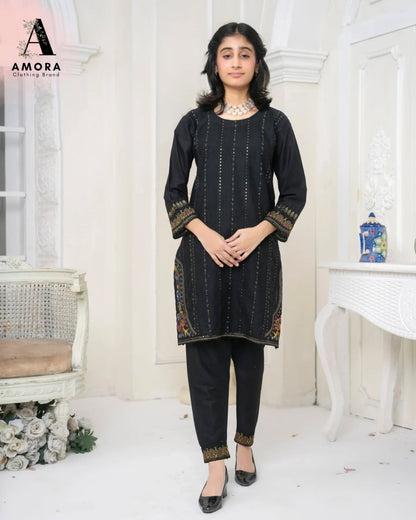 Amora 2 Pcs Stitched Embroidered Suit AS-1344