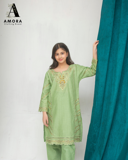 Amora 2 Pcs Stitched Embroidered Suit AS-1441