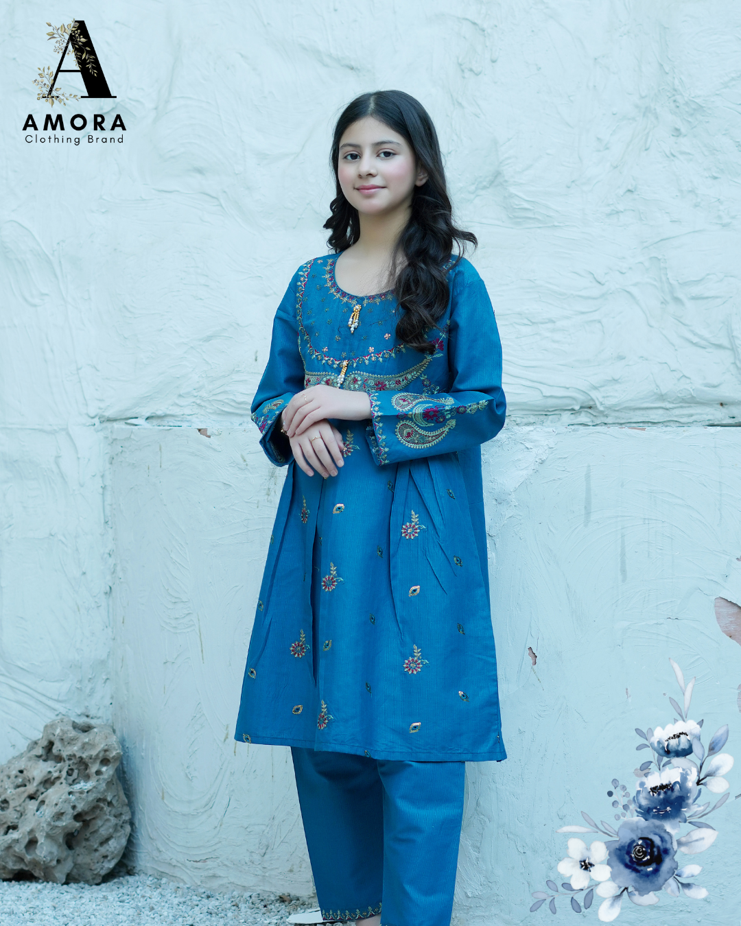 Amora 2 Pcs Stitched Embroidered Suit AS-1534
