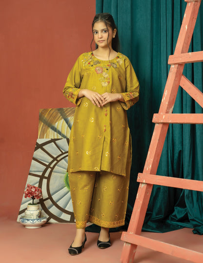 Amora 2 Pcs Stitched Embroidered Suit AS-1442