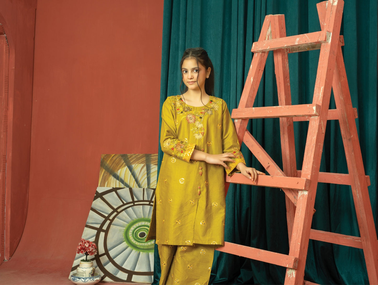 Amora 2 Pcs Stitched Embroidered Suit AS-1442