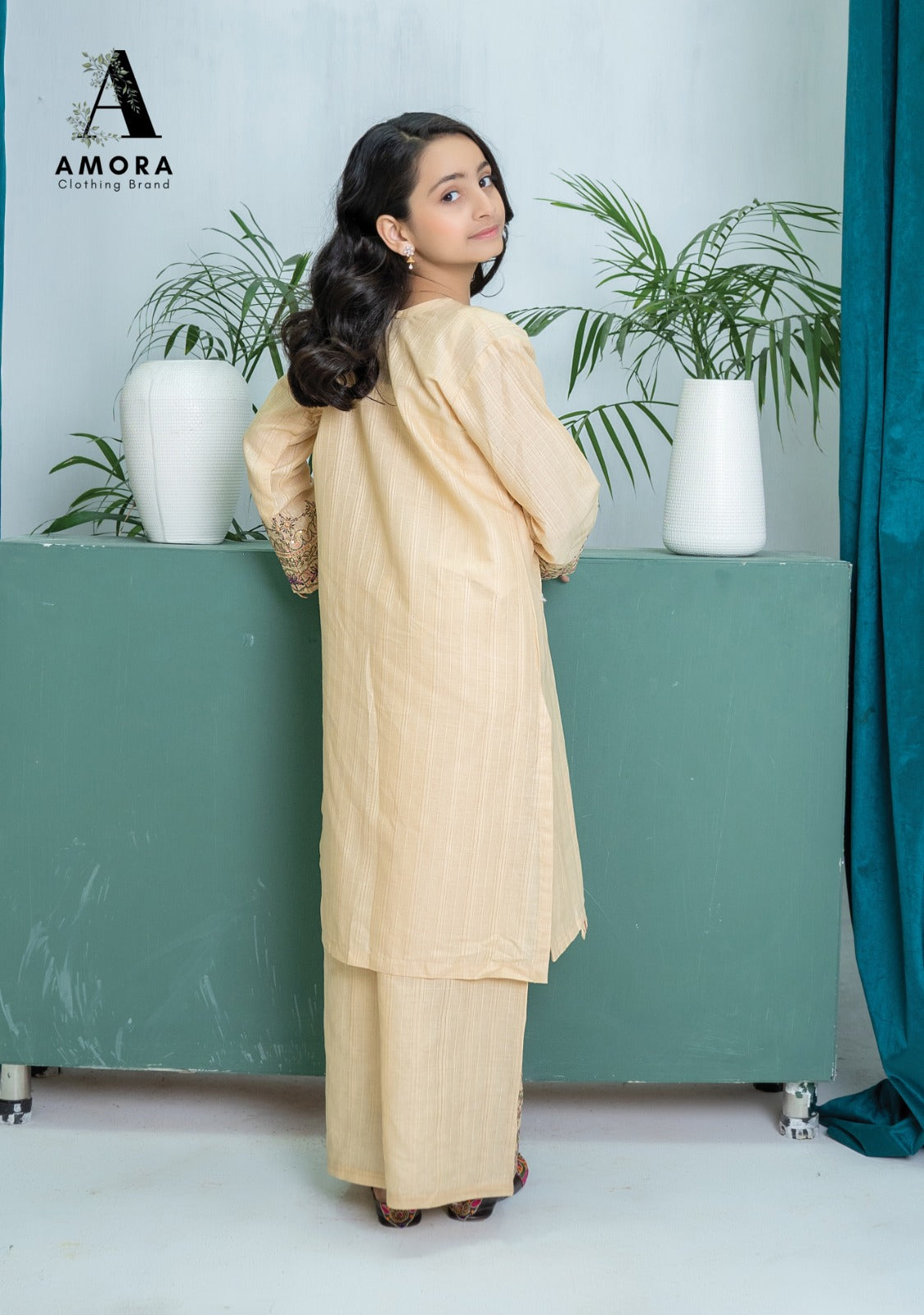 Amora 2 Pcs Stitched Embroidered Suit AS-1523