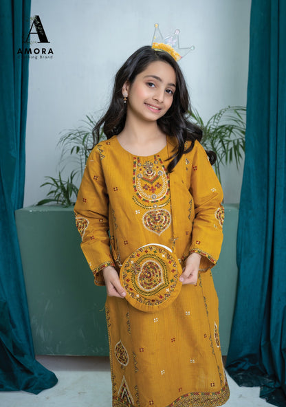 Amora 2 Pcs Stitched Embroidered Suit AS-1527
