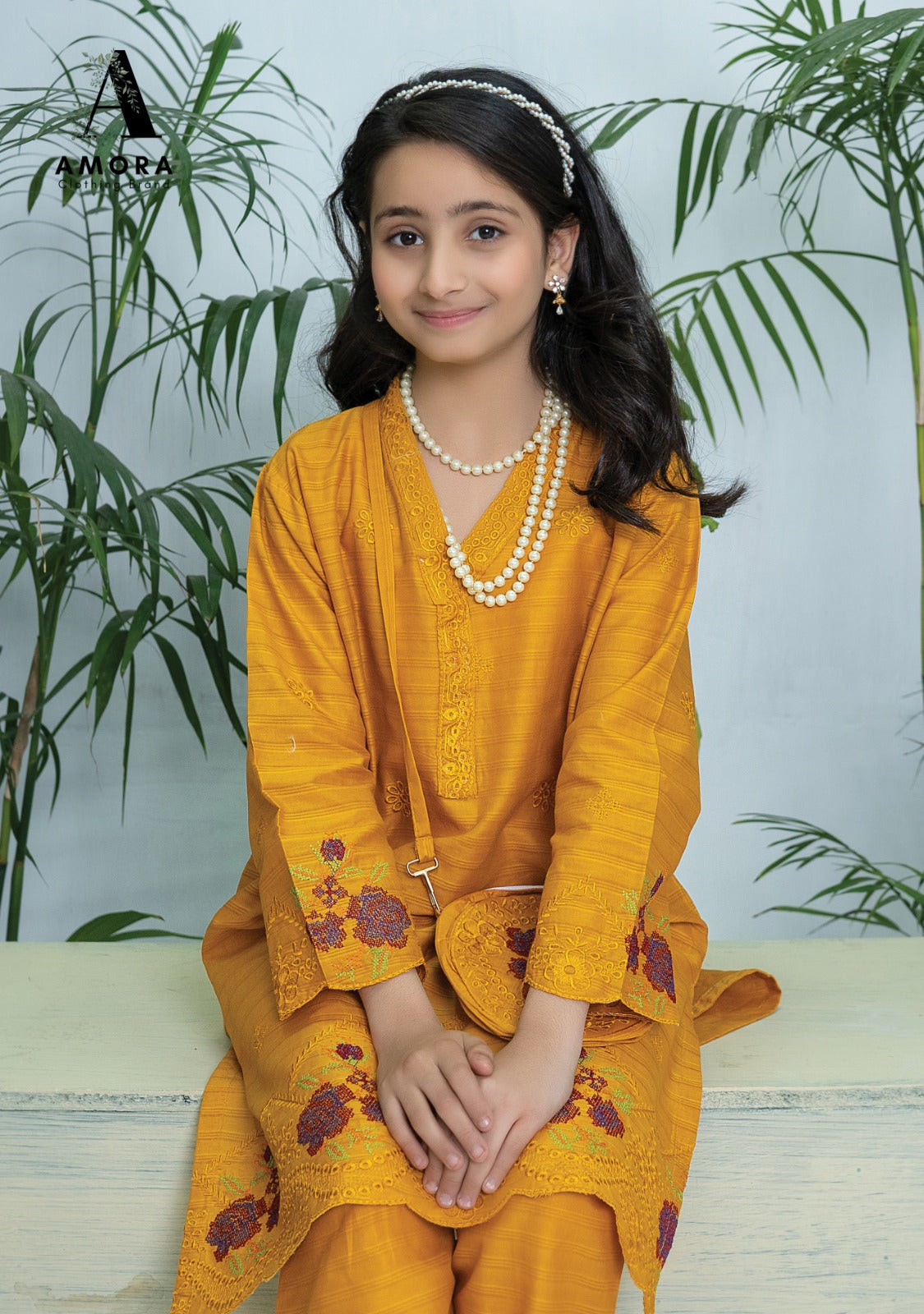 Amora 2 Pcs Stitched Embroidered Suit AS-1526