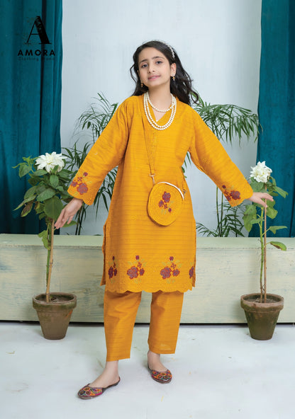 Amora 2 Pcs Stitched Embroidered Suit AS-1526