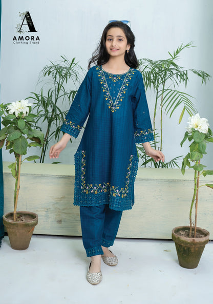 Amora 2 Pcs Stitched Embroidered Suit AS-1447