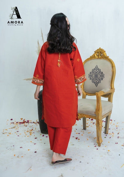 Amora 2 Pcs Stitched Embroidered Suit AS-1525