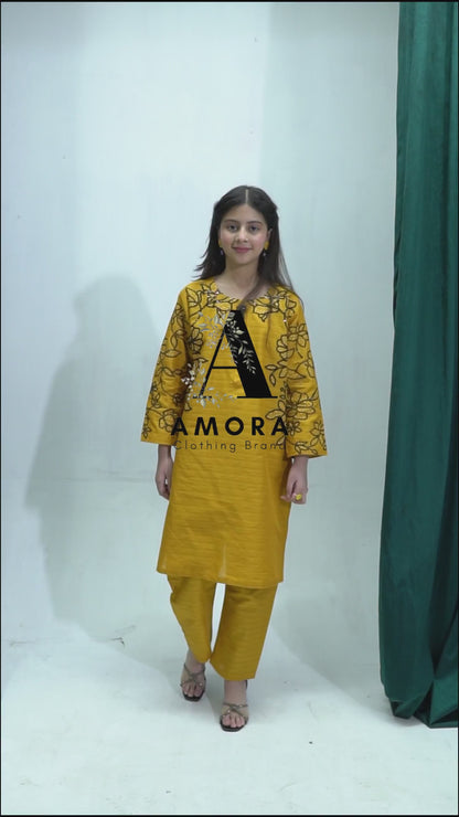 Amora 2 Pcs Stitched Embroidered Suit AS-1535